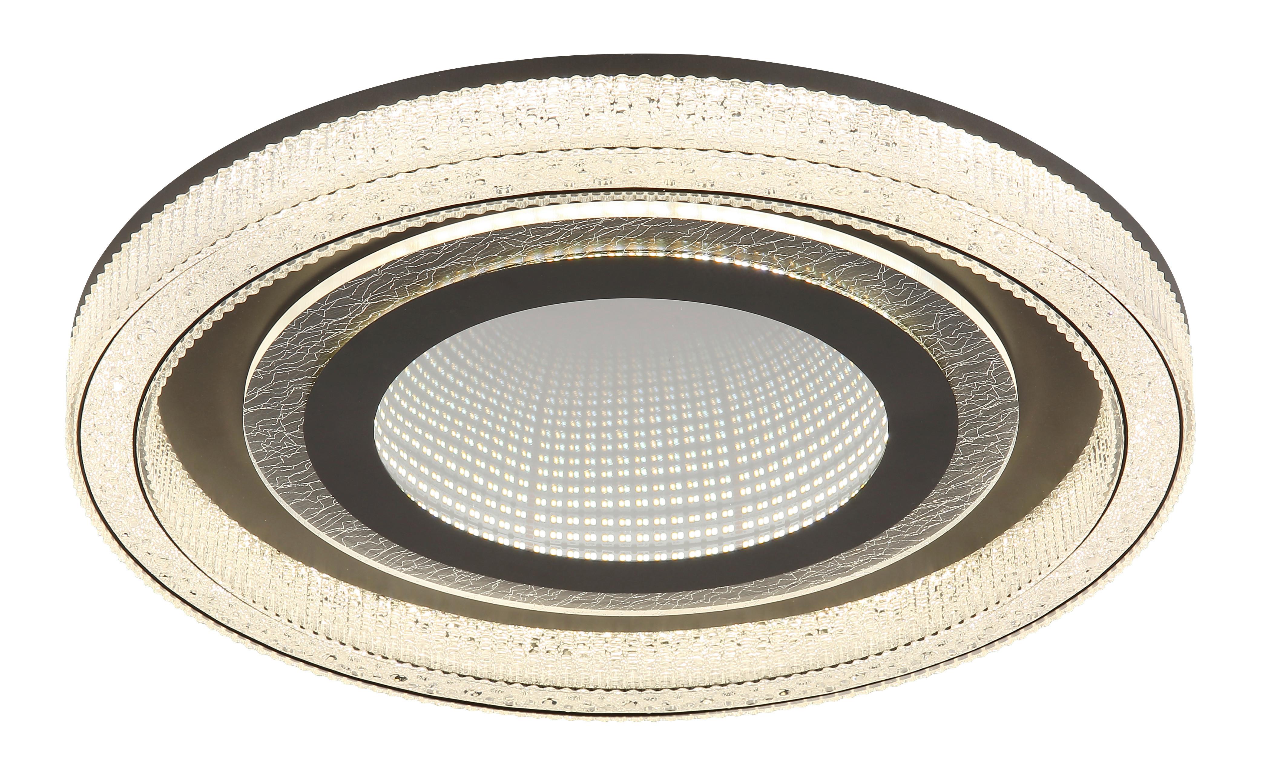 LED-Deckenleuchte 48557-48 Alsuna - Klar/Anthrazit, Basics, Kunststoff/Metall (48/7cm) - Globo