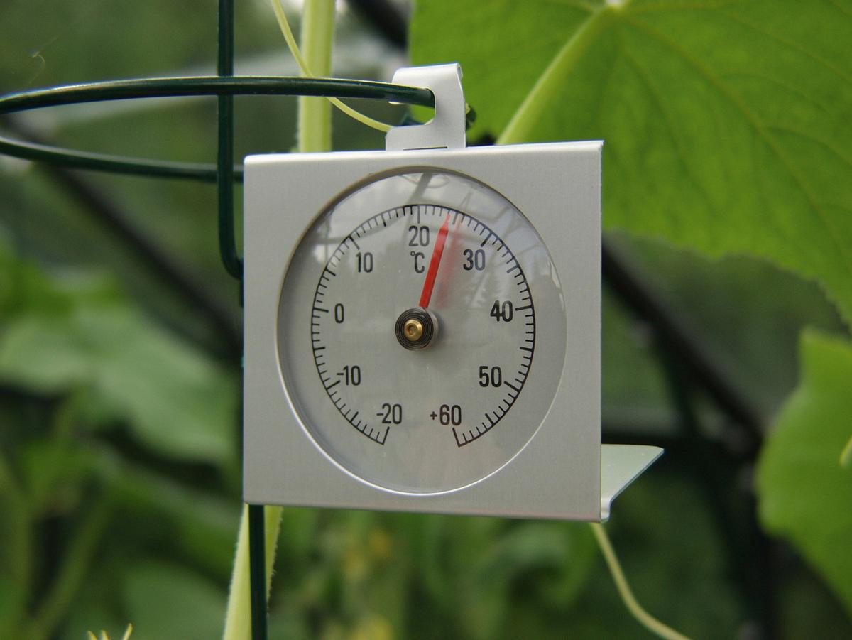Außenthermometer Analog Witterungsbeständig - Alufarben, Basics, Metall (8/8/4cm)