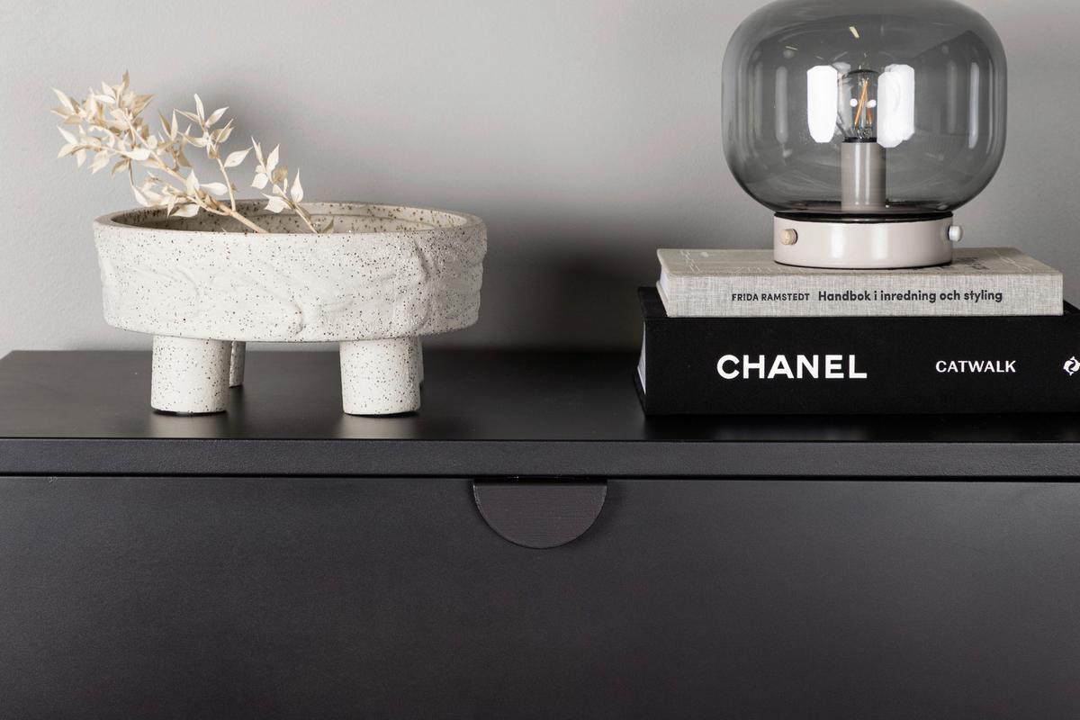 Lowboard Piring Schwarz B: 78 cm - Schwarz, Design, Metall (78/98/40cm) - Livetastic