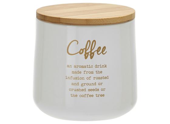 Dóza Na Potraviny Fiona - Coffee - bílá/měděné barvy, Lifestyle, kov/dřevo (10/11cm) - Zandiara Dóza Na Potraviny Fiona - Coffee - bílá/měděné barvy, Lifestyle, kov/dřevo (10/11cm) - Zandiara