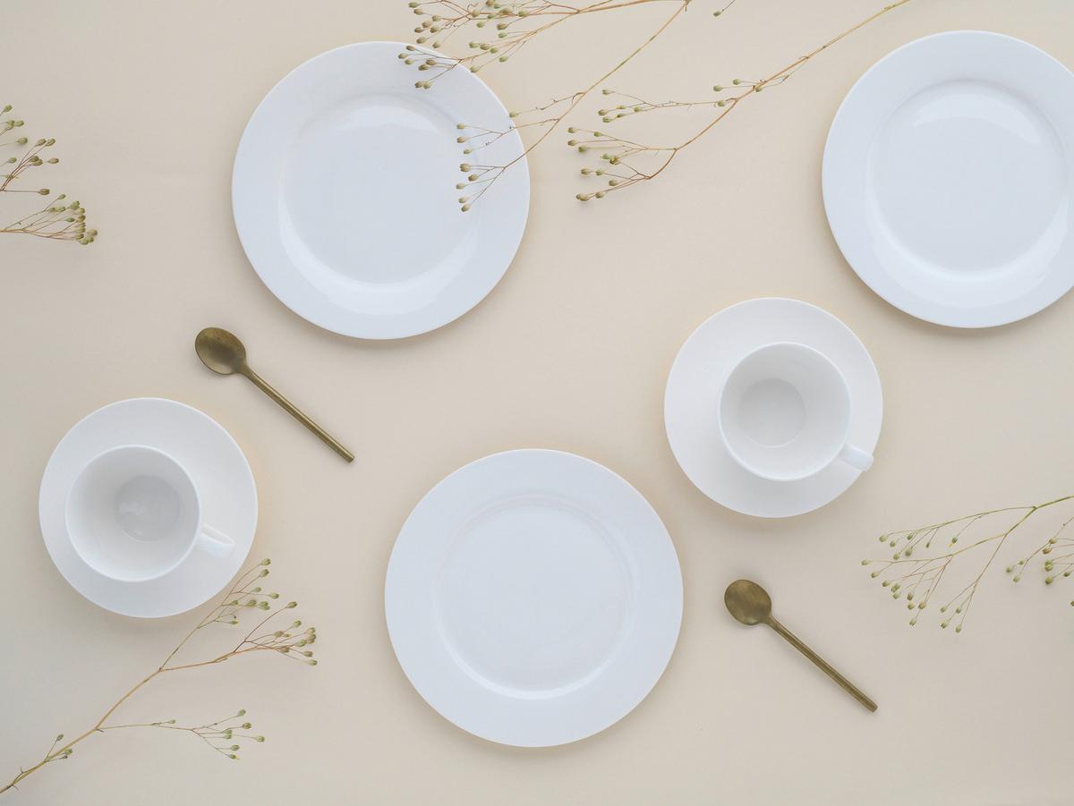 Kombiservice Fluer Royal Keramik 6 Personen - Weiß, Basics, Keramik - Creatable