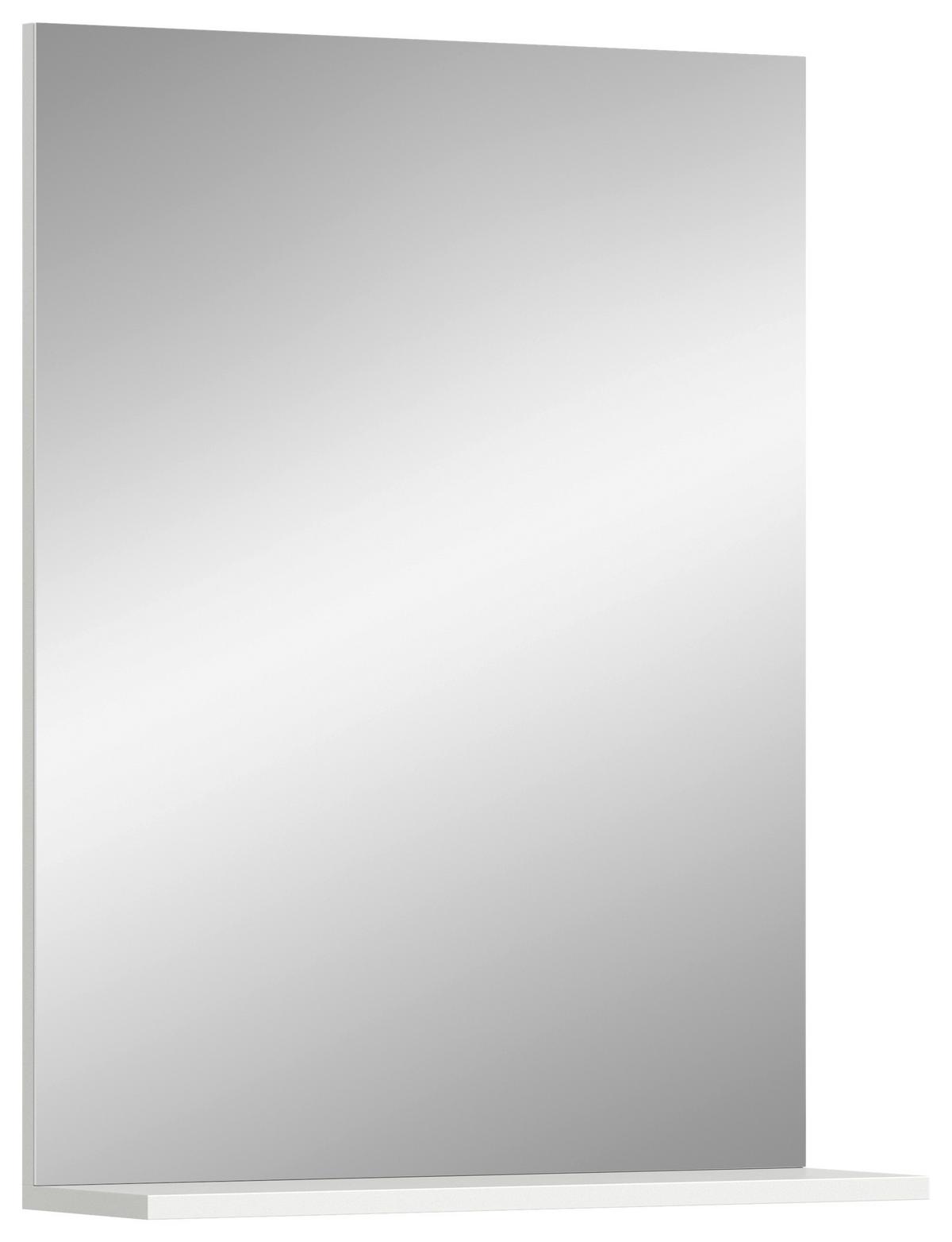 Wandspiegel Scout Weiß Hg B: 60 cm - Weiß Hochglanz/Weiß, MODERN, Glas/Holzwerkstoff (60/79/18cm) - MID.YOU