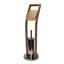 Držák Na Wc Štětku Nancy - barvy chromu/přírodní barvy, Moderní, kov/dřevo (22/75/22cm) - HOMEZONE