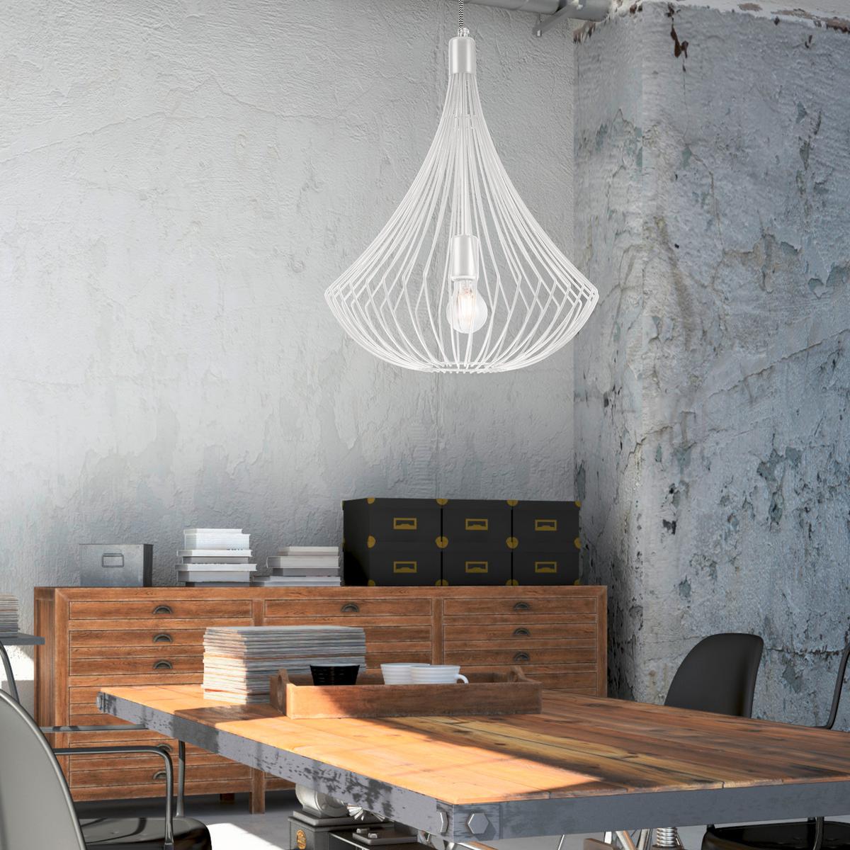 Hängeleuchte 29634 Balerina - Weiß Hochglanz, Design, Metall (90/38/90cm)