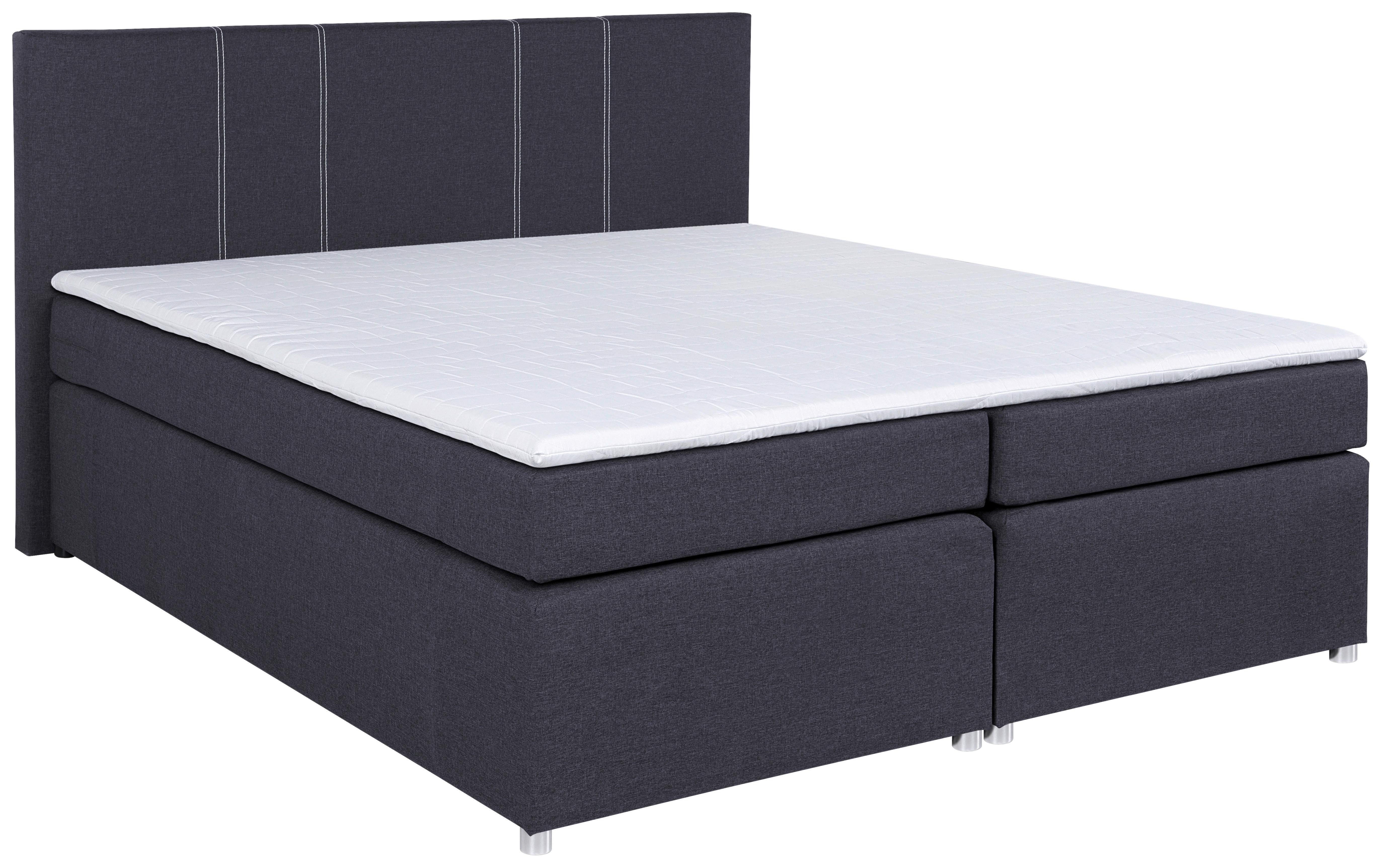 Boxspringbett Malta Mit Topper Grau, 180x200 Cm