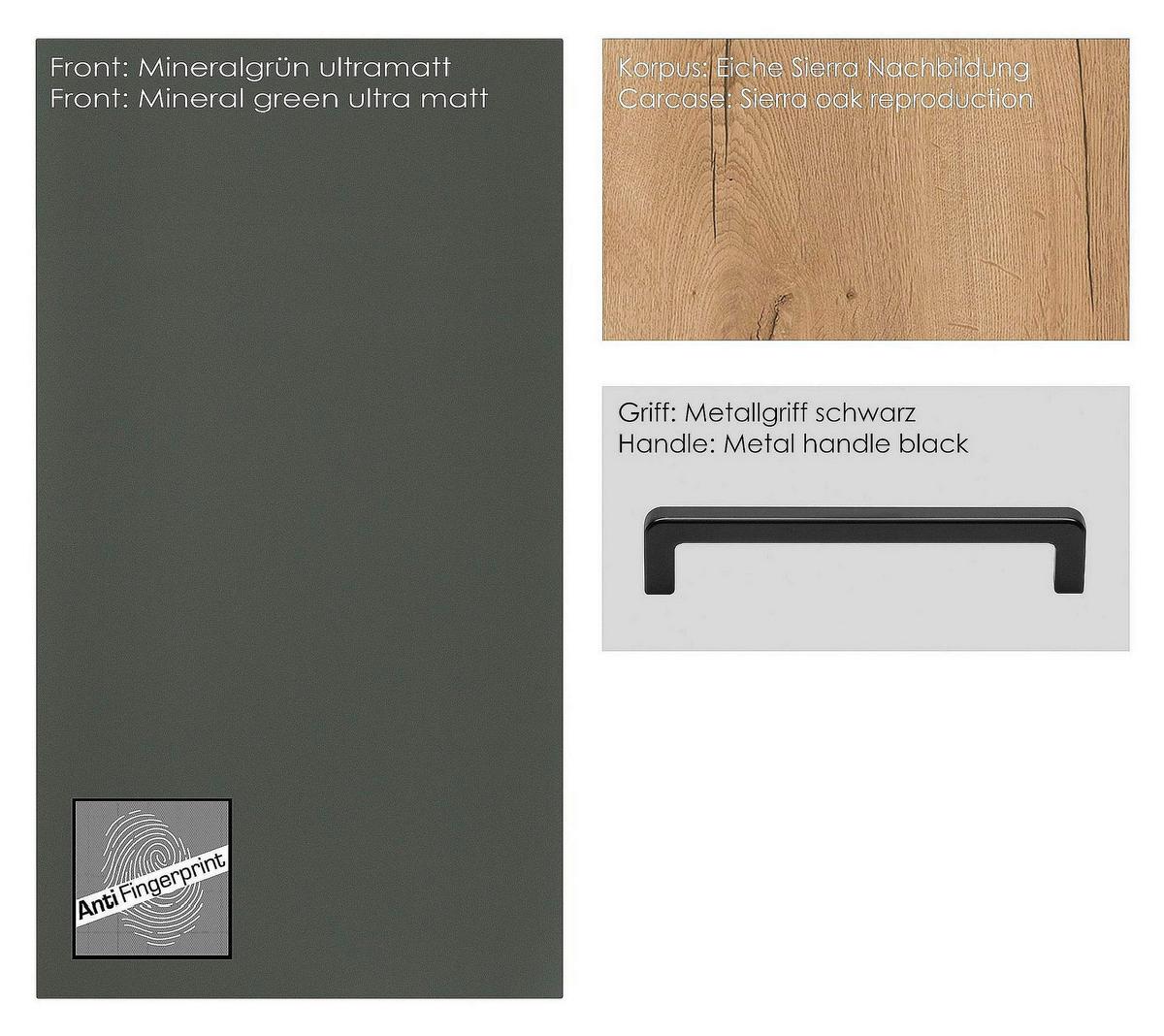 Schubkastenunterschrank Easytouch - Eichefarben/Grün, MODERN, Holzwerkstoff (30/87/56cm) - Nobilia