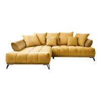 LARGO, levá, curry žlutá, potřeba šířky dveří 90 cm - curry žlutá/černá, Moderní, kov/textil (184/262cm)