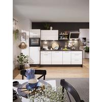Küchenzeile Pn220 mit Geräten 285 cm Weiß - Weiß Hochglanz/Weiß, MODERN, Holzwerkstoff (289cm) - Pino