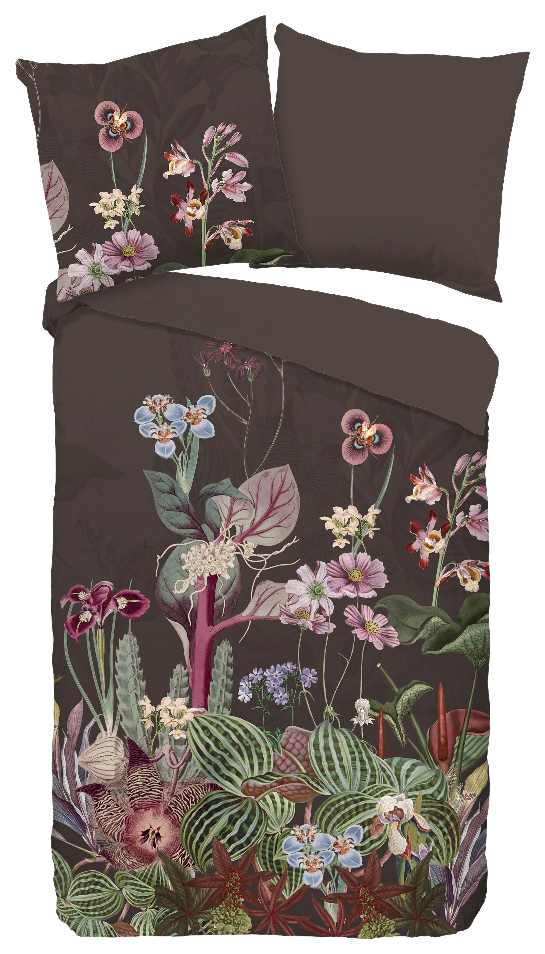 Wendebettwäsche Phoebe Braun Dunkelbraun 155x220 cm