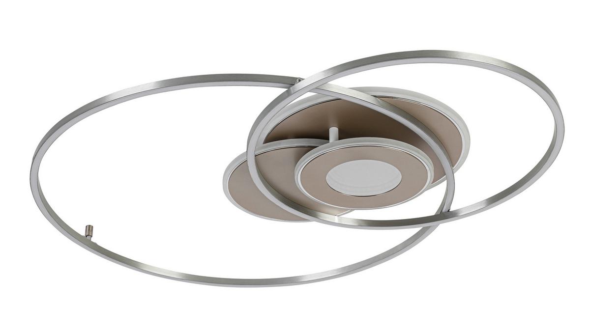 LED-Deckenleuchte Celine - Chromfarben/Champagner, Basics, Kunststoff/Metall (65/83/7cm) - Luca Bessoni