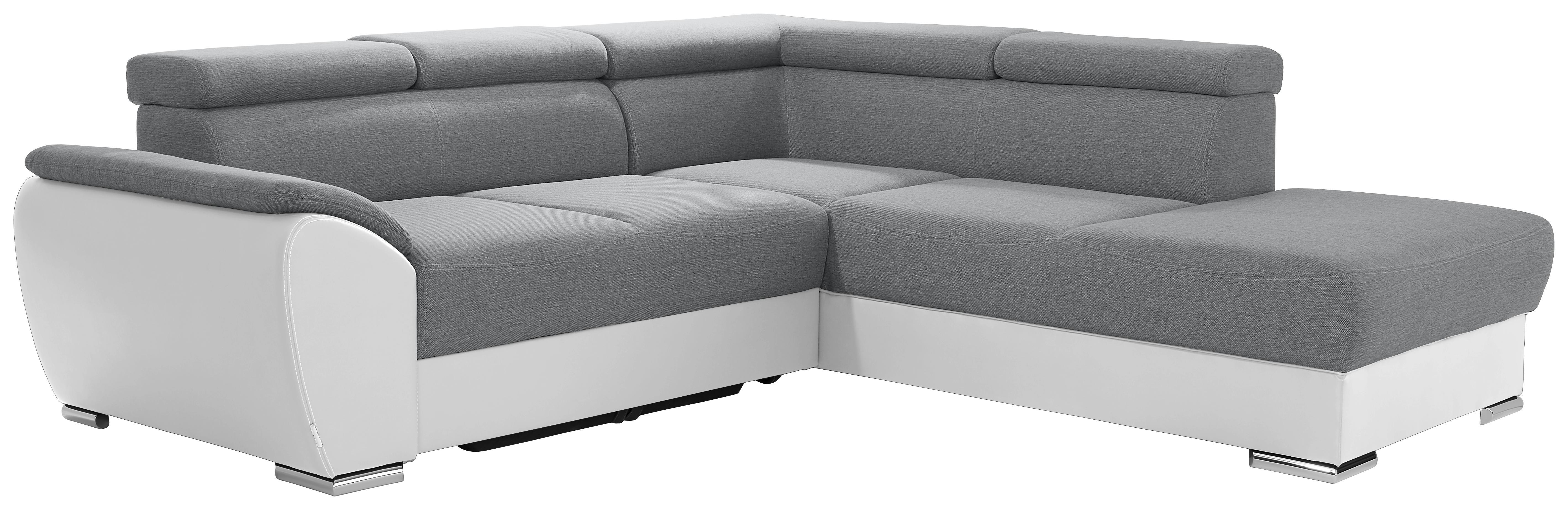 Wohnlandschaft In L-Form Cuba 265x230 cm - Chromfarben/Hellgrau, MODERN, Textil (265/230cm) - Luca Bessoni