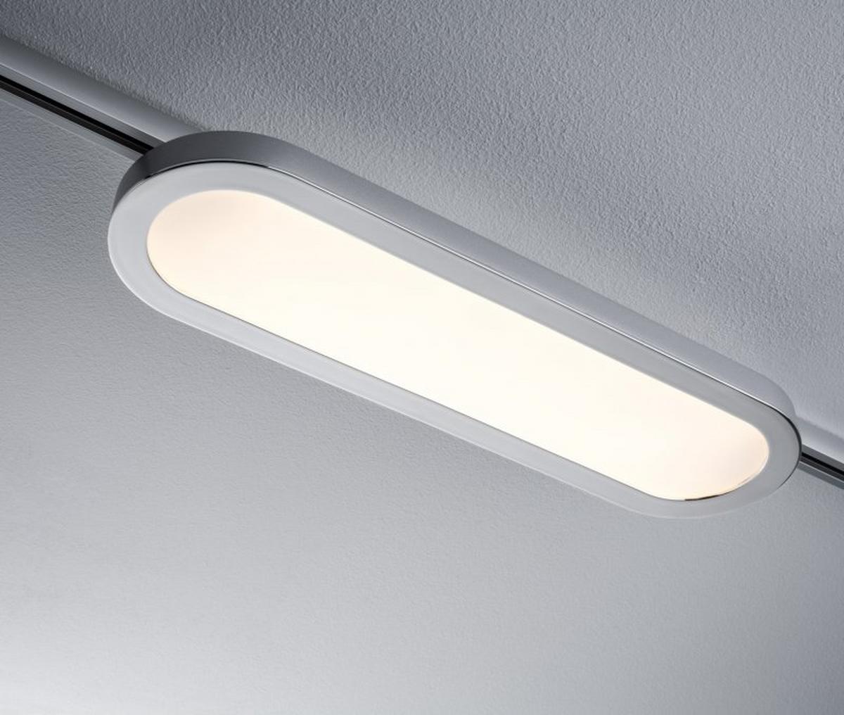 Schienensystem Urail Strahler 95319 Flach - Chromfarben, Design, Kunststoff (38/3,5/11cm) - Paulmann