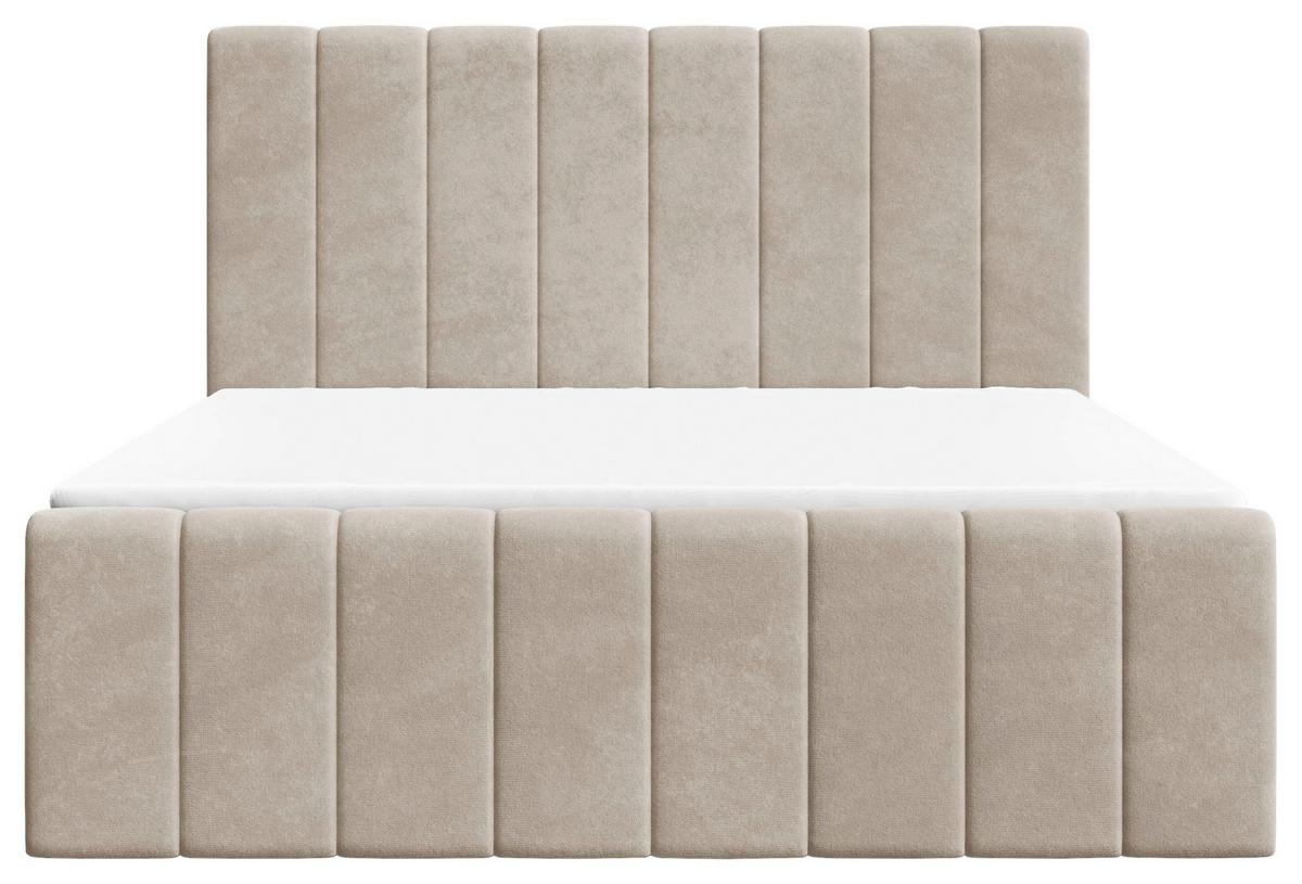 BOXBETT Lila Beige 160x200cm - Beige/Schwarz, MODERN, Holz/Kunststoff (160/200cm) - MID.YOU
