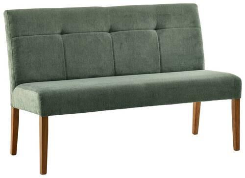 Sitzbank Damla Grün/Eichefarben B: 137 cm - Eichefarben/Grün, KONVENTIONELL, Holz/Textil (137/92/66cm) - Cantus