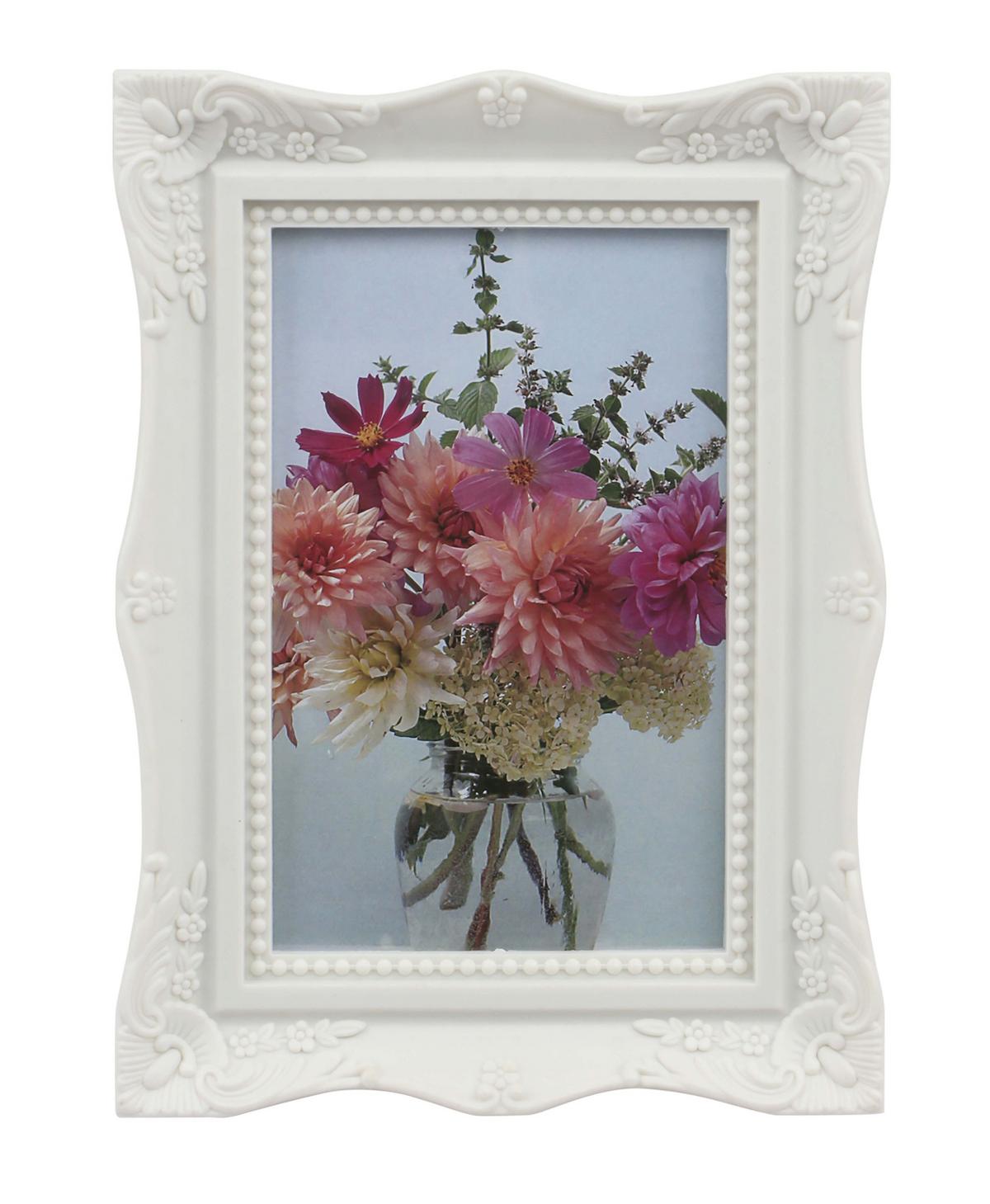 Bilderrahmen Sabine - Weiß, KONVENTIONELL, Glas/Papier (14/19/2cm) - Luca Bessoni