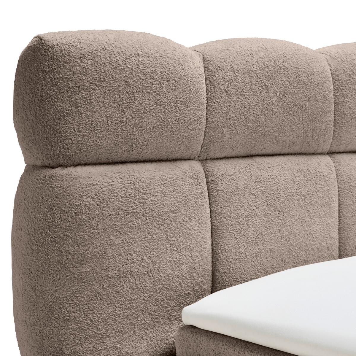 Čalouněná postel MONTE 200x200, hnědá - černá/hnědá, Konvenční, textil/plast (200/200cm) - Based