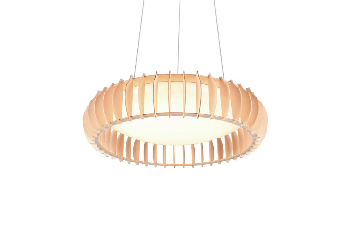 Led-pendelleuchte R32171930 Monte - Naturfarben/Weiß, Natur, Holz/Kunststoff (60/150cm)
