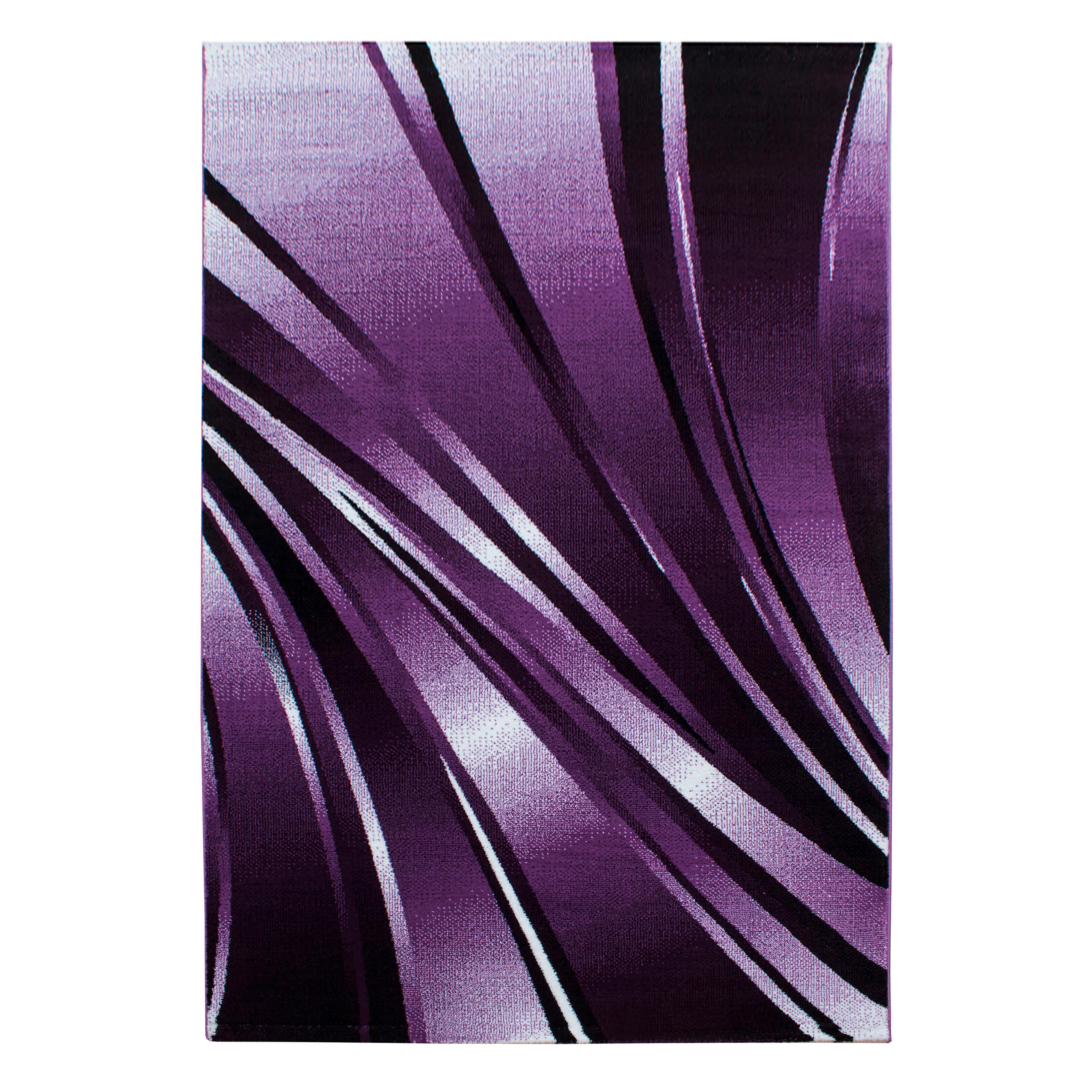 Flachwebteppich Parma - Violett/Schwarz, Design, Textil (240/340cm) - Novel