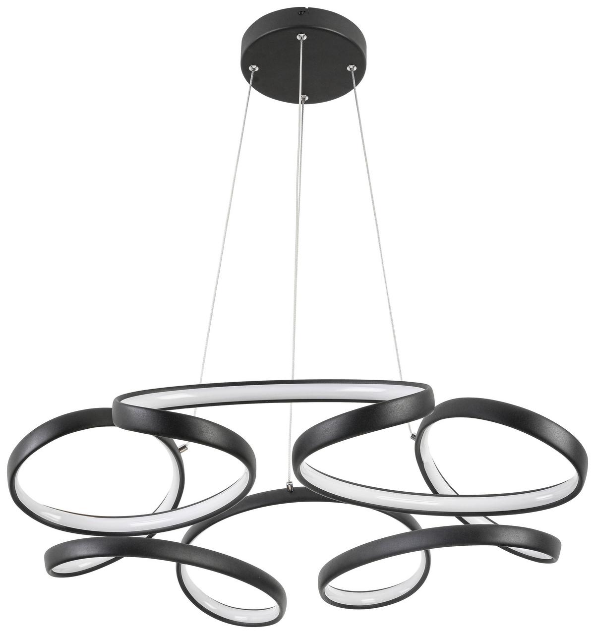 ZÁVESNÉ LED SVIETIDLO CRONO -AKT- - čierna, Romantik / Landhaus, kov/plast (70qm) - Premium Living