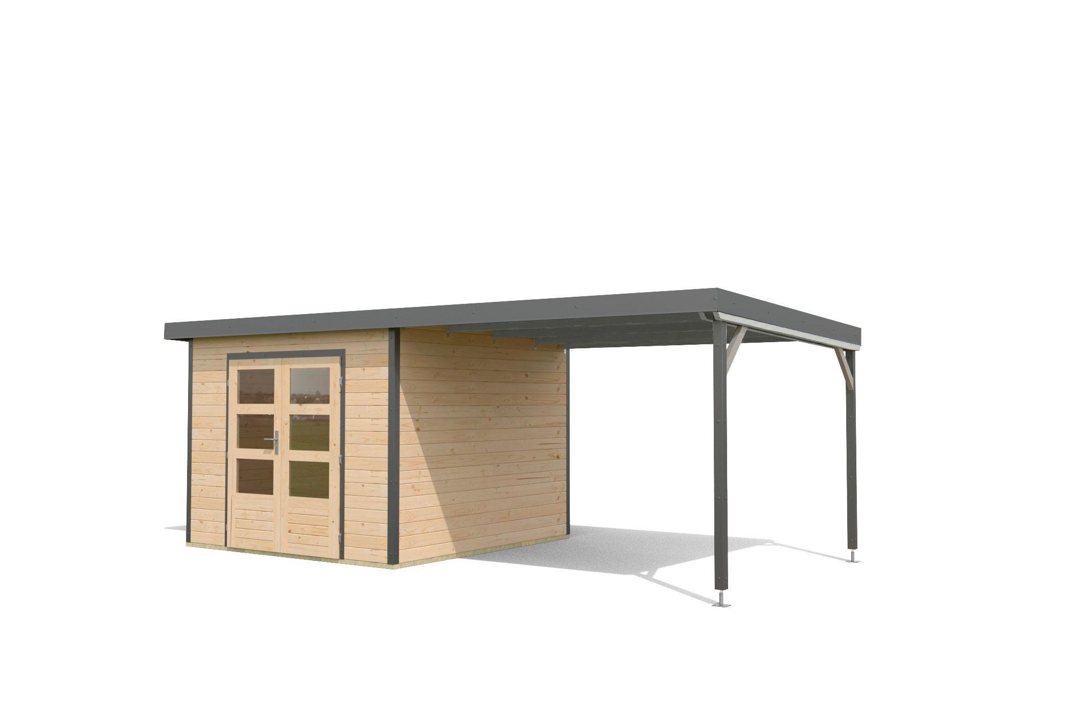 Gartenhaus Aetos 6 A 40135 Aetos 6 A - Fichtefarben/Anthrazit, Basics, Holz/Metall (271/218/271cm)