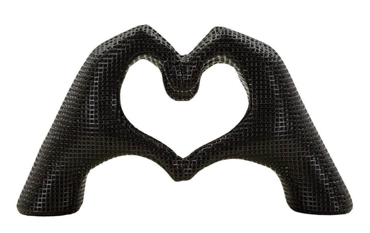 Skulptur Kunststoff, Schwarz - Basics, Kunststoff (25/13.5/7.5cm)