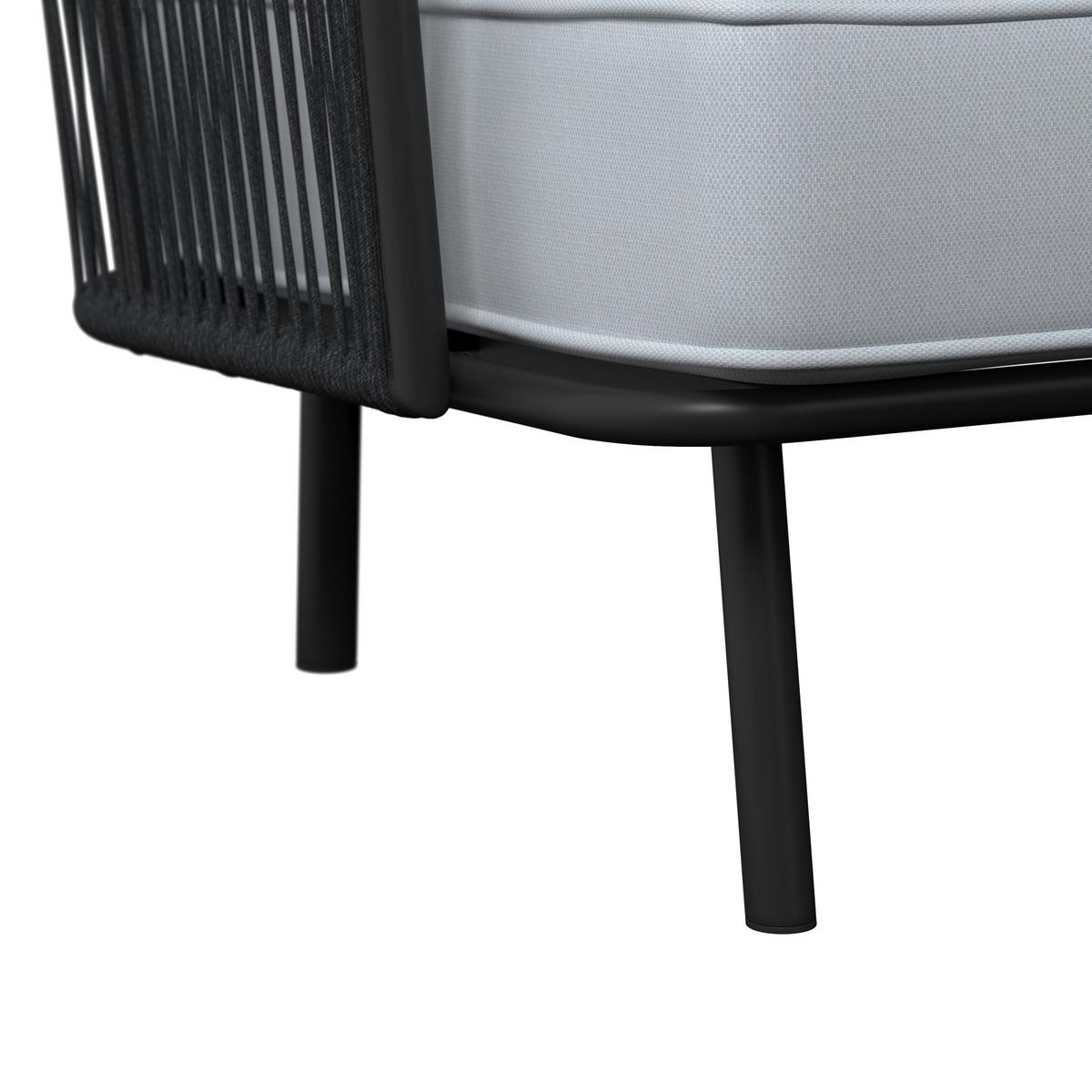 Loungegarnitur Montana - Schwarz, MODERN, Holz/Kunststoff - Beldano