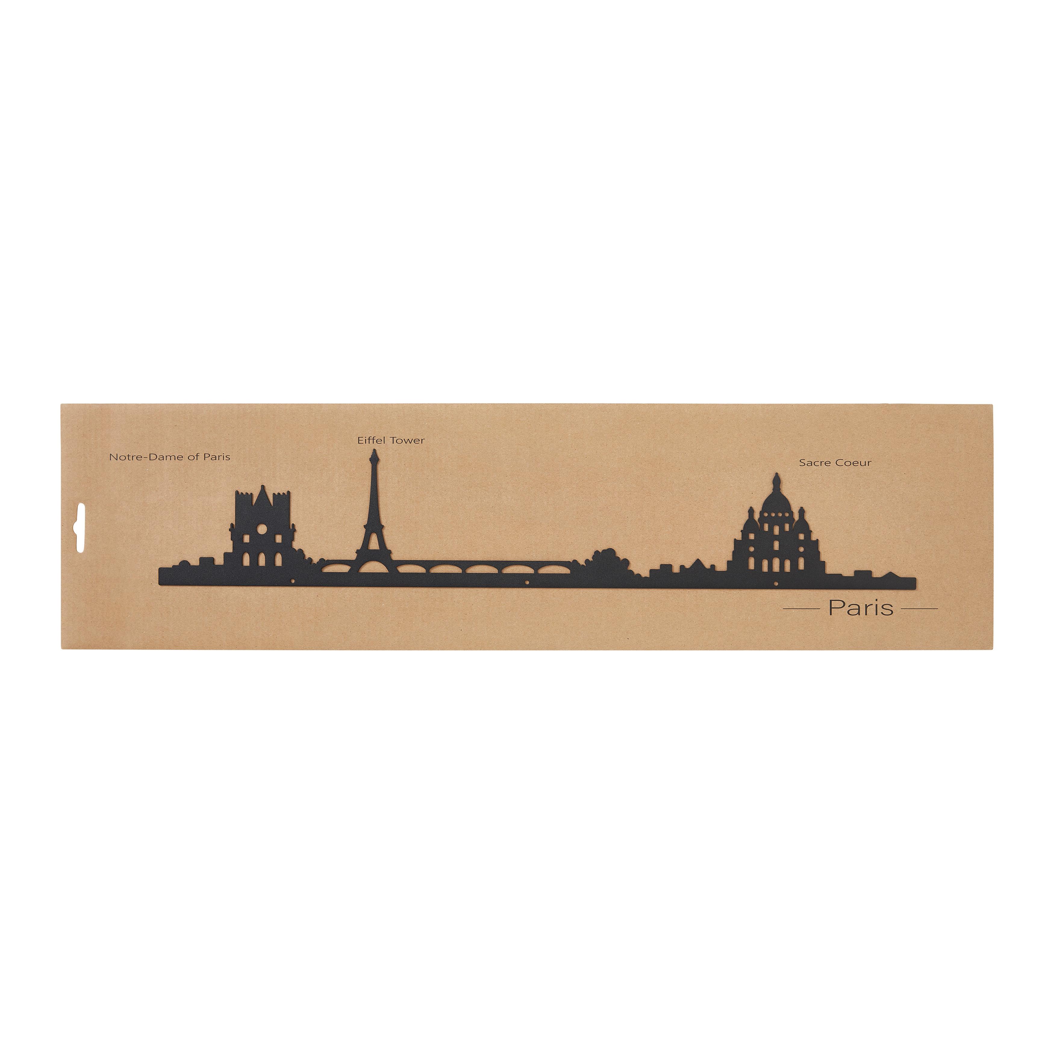 DEKORACE NA ZEĎ SKYLINE - černá, Konvenční, kov (55/10cm) - Modern Living