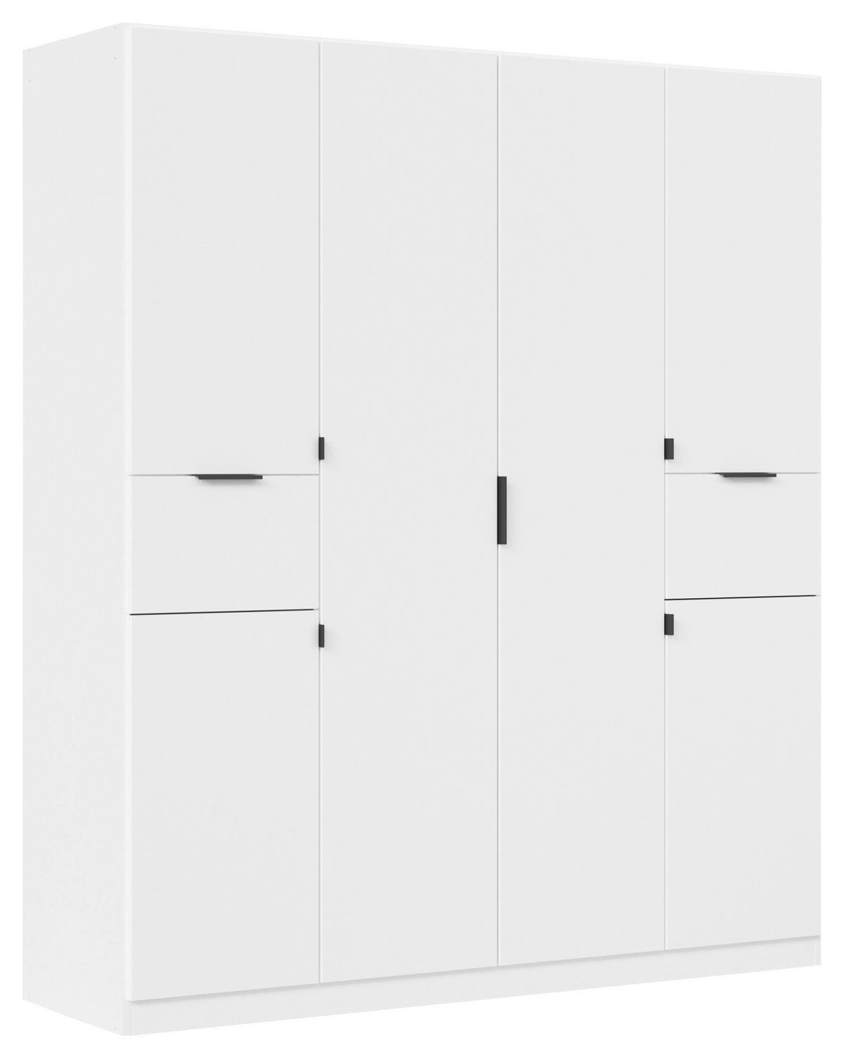 Drehtürenschrank Mit Schubladen 181 cm Ticao Weiß - Weiß, MODERN, Holzwerkstoff (181/210/54cm) - Rauch Möbel