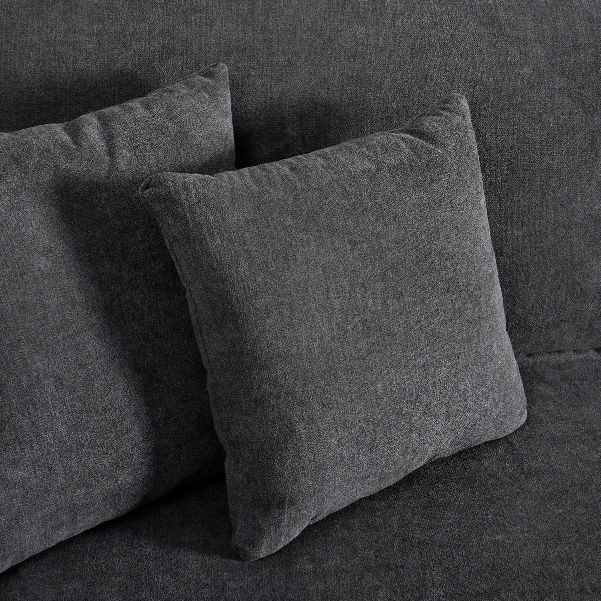 Sedací souprava DAJANA, tmavě šedá - černá/tmavě šedá, Moderní, dřevo/textil (251/102/173cm) - P & B