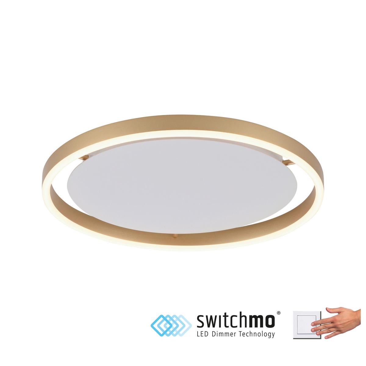 LED-Deckenleuchte 15391-60 Riuts - Messingfarben, Design, Kunststoff/Metall (39,3/39,3/5,3cm)