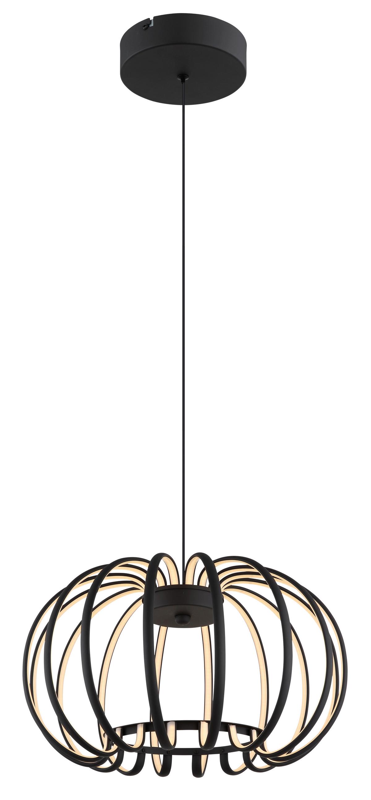 ZÁVĚSNÉ LED SVÍTIDLO RIBBON - bílá/černá, Design, kov/plast (40/120cm) - Globo