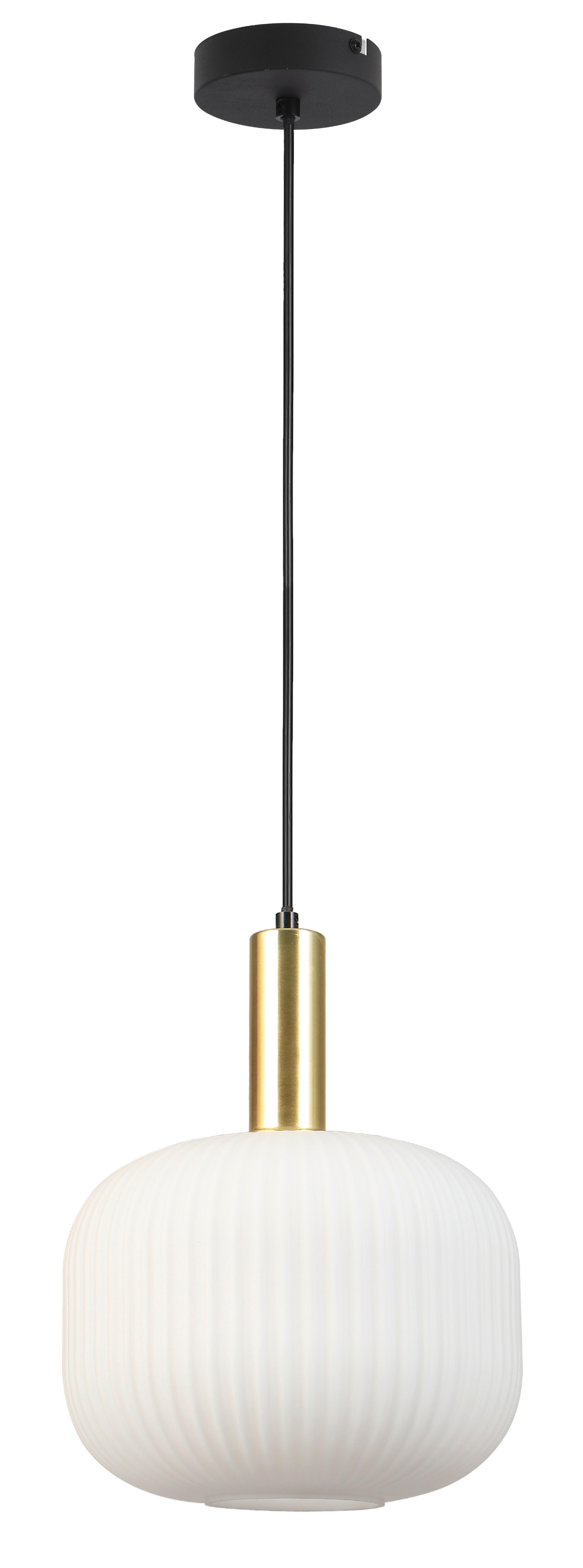 ZÁVESNÉ SVIETIDLO SCHER - čierna/biela, Modern, kov/sklo (25.5/120cm) - Mömax