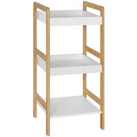 REGAL LIANE 3 - Naturfarben/Weiß, MODERN, Naturmaterialien/Holzwerkstoff (36/80/33cm)