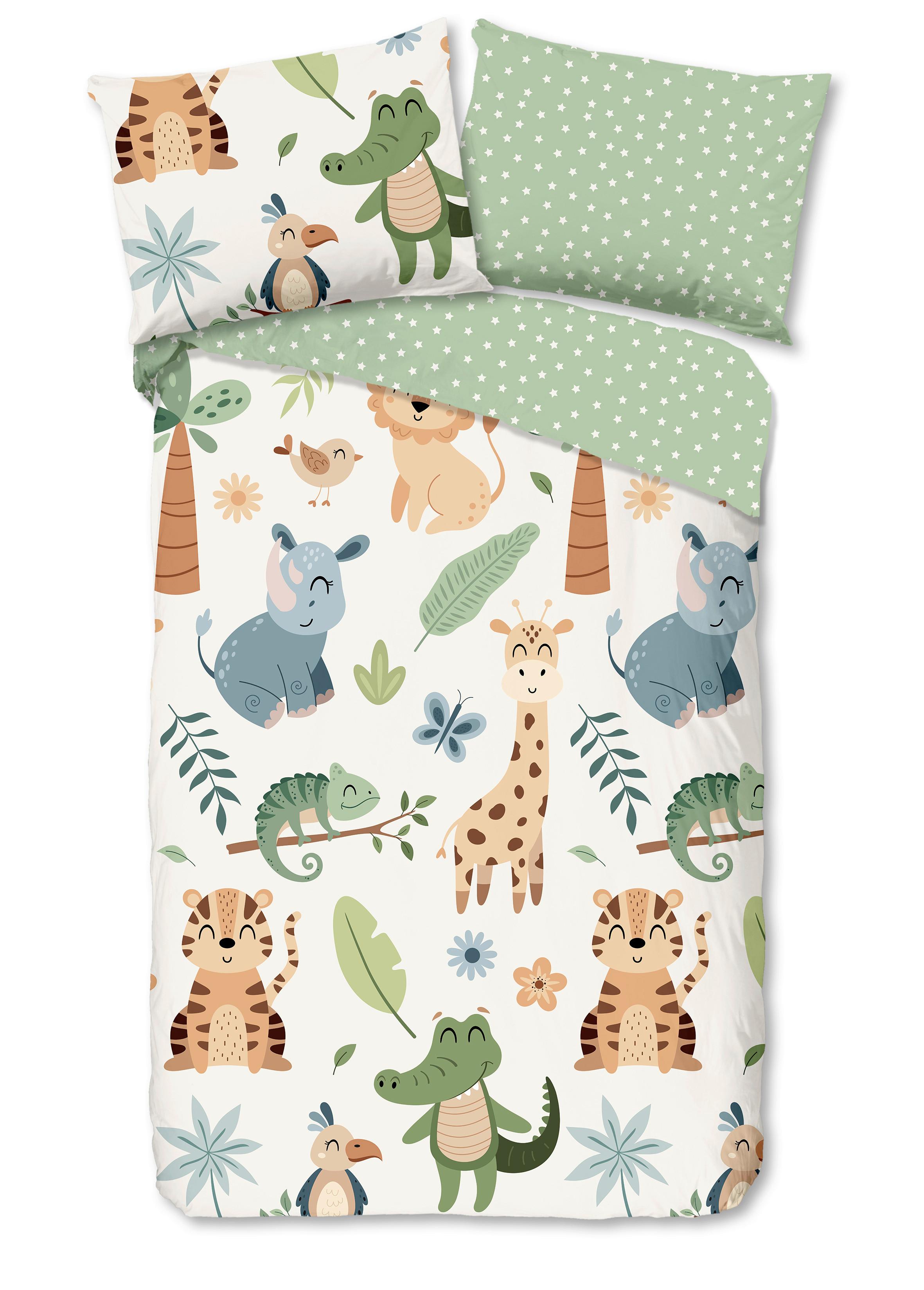 WENDEBETTWÄSCHE SABAH - Multicolor/Grün, Basics, Textil (140/200cm)