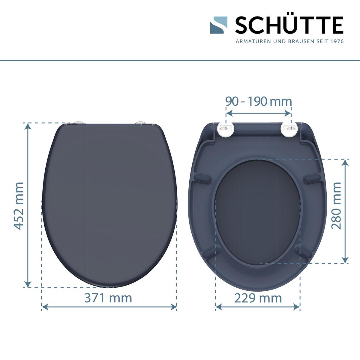 Wc-sitz Anthrazit Mit Absenkautomat B: 45 Cm - Anthrazit, Basics, Kunststoff (45/5,5/37,5cm) - Schütte