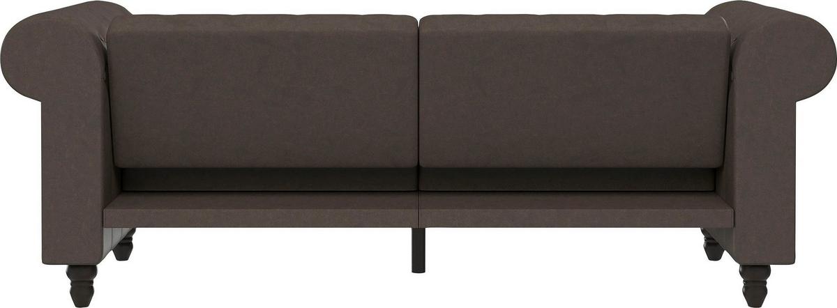Schlafsofa Firenze Dunkelbraun,mit Schlaffunktion - Dunkelbraun/Schwarz, Basics, Textil (236/83/87cm) - Livetastic