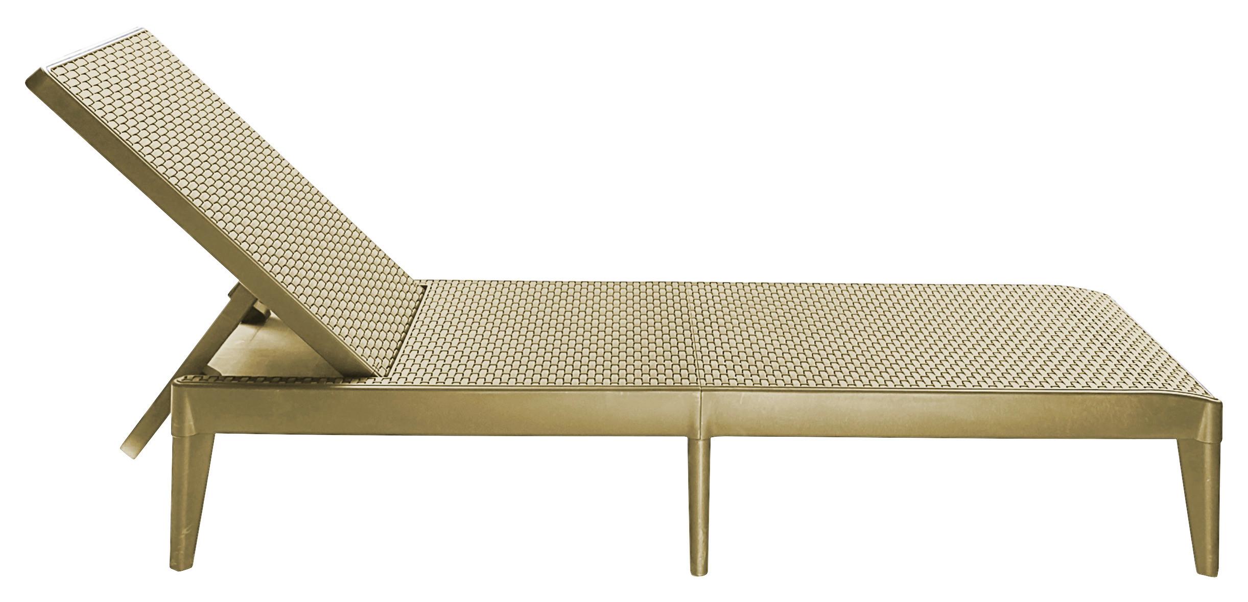 Sonnenliege Numana Kunststoff Verstellbar - Cappuccino, Basics, Kunststoff (180/29/60cm)