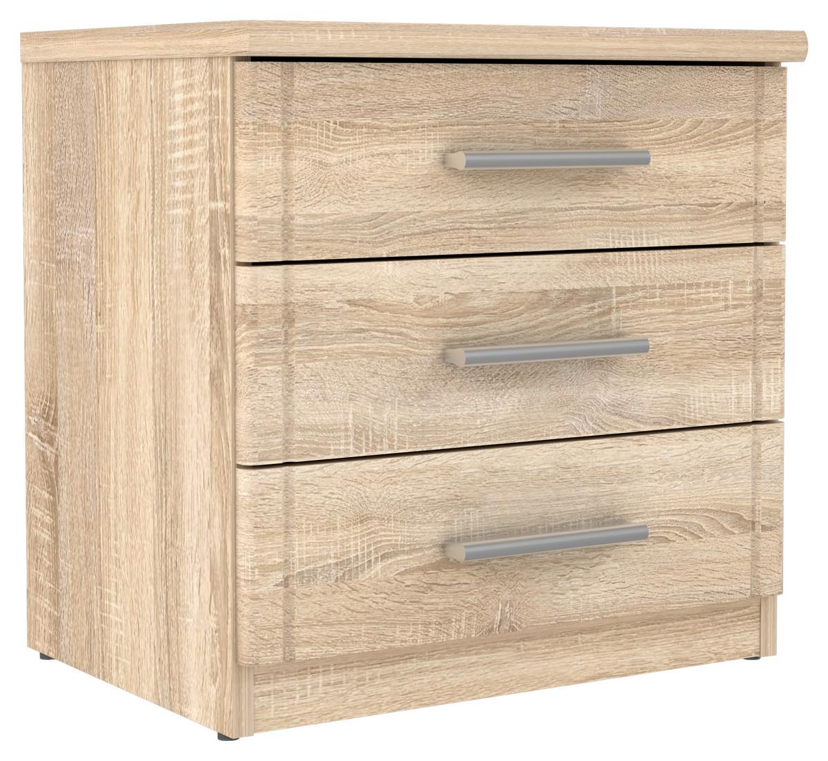 Nachtkästchen Gloria B: 45 Cm - Sonoma Eiche, Basics, Holzwerkstoff/Kunststoff (45.2/45.9/35.1cm)