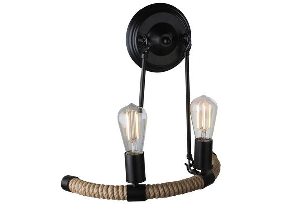 Wandleuchte Alila - Schwarz/Braun, MODERN, Weitere Naturmaterialien/Metall (40/20/35cm) Wandleuchte Alila - Schwarz/Braun, MODERN, Weitere Naturmaterialien/Metall (40/20/35cm)