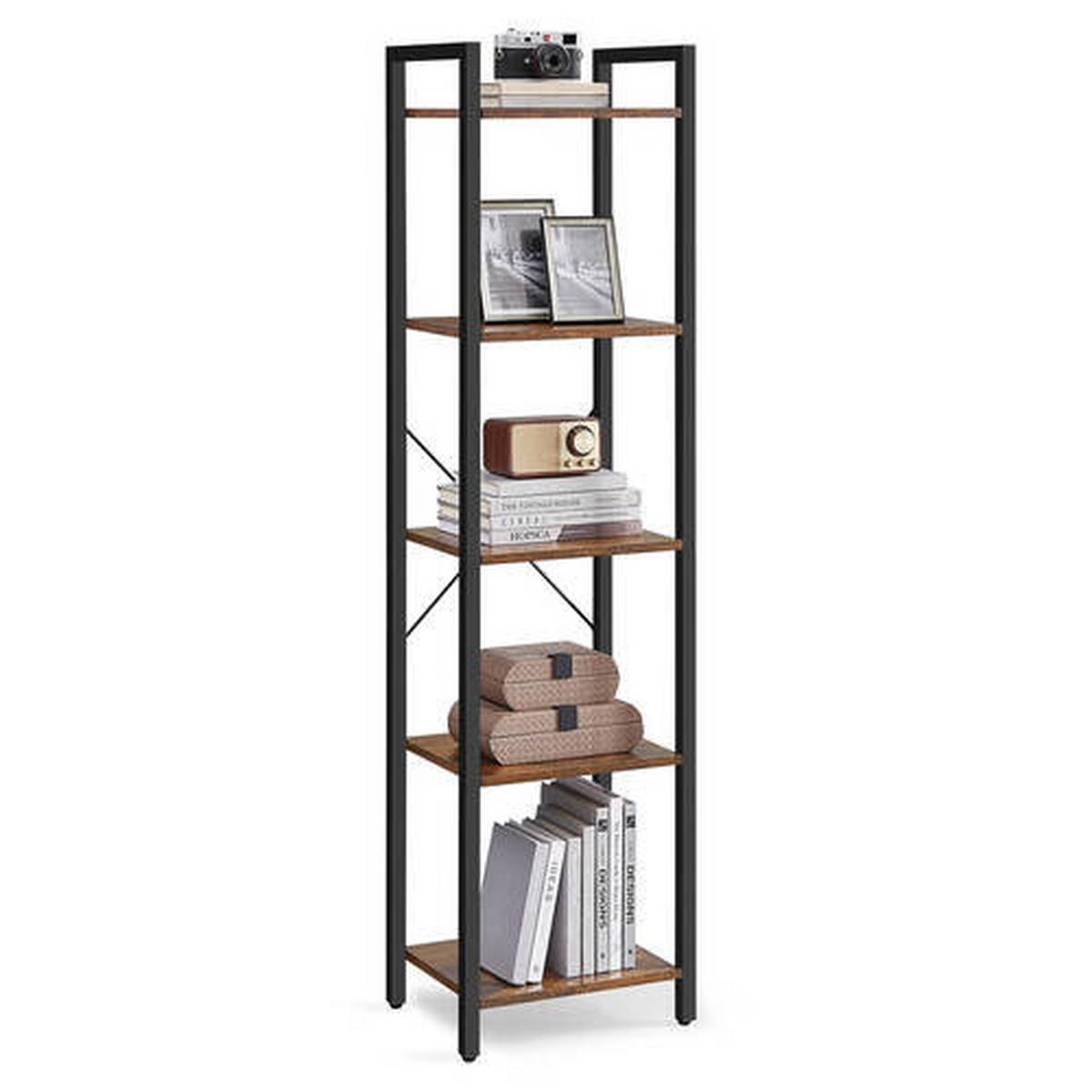 Regal Regal B: 39,6 cm Braun/Schwarz - Schwarz/Braun, Trend, Holzwerkstoff (39,6/154/30cm) - Boxxx