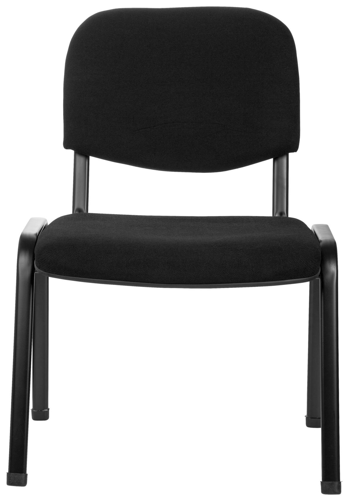 Besucherstuhl Xt 600 XL Schwarz Bis 150 Kg - Schwarz, Basics, Textil/Metall (60/87/55cm) - MID.YOU