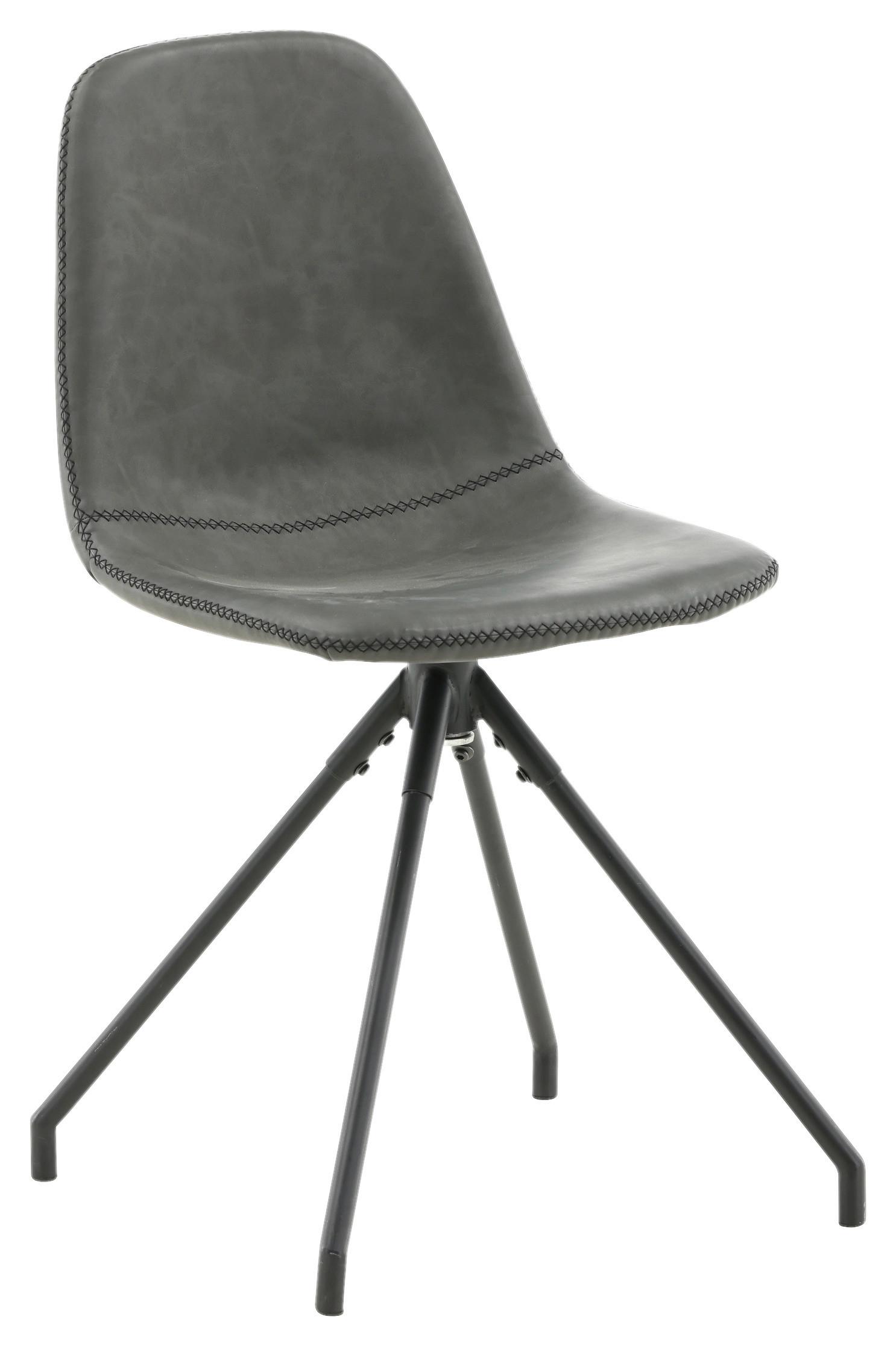 Stuhl-Set Polar - Schwarz, Design, Textil/Metall (44/88/54cm) - Livetastic