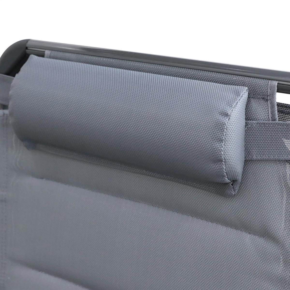 Sonnenliege Ph-Alu-Xsl-Anthracite - Anthrazit, Basics, Kunststoff/Textil (203/48/68cm)