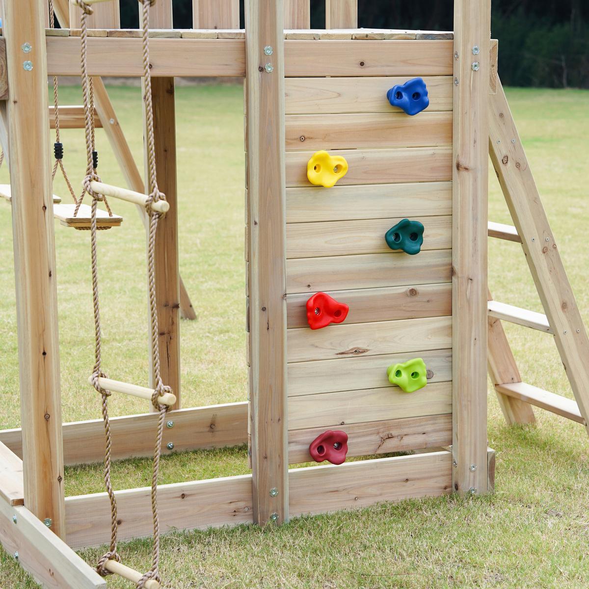 Spielturm A030.500.00 - Blau, KONVENTIONELL, Holz/Kunststoff (342/267/375cm) - Ambia Garden