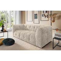 2,5-sitzer Velice, Creme B: 218 Cm - Creme/Schwarz, Design, Textil (218/72/95cm) - Livetastic