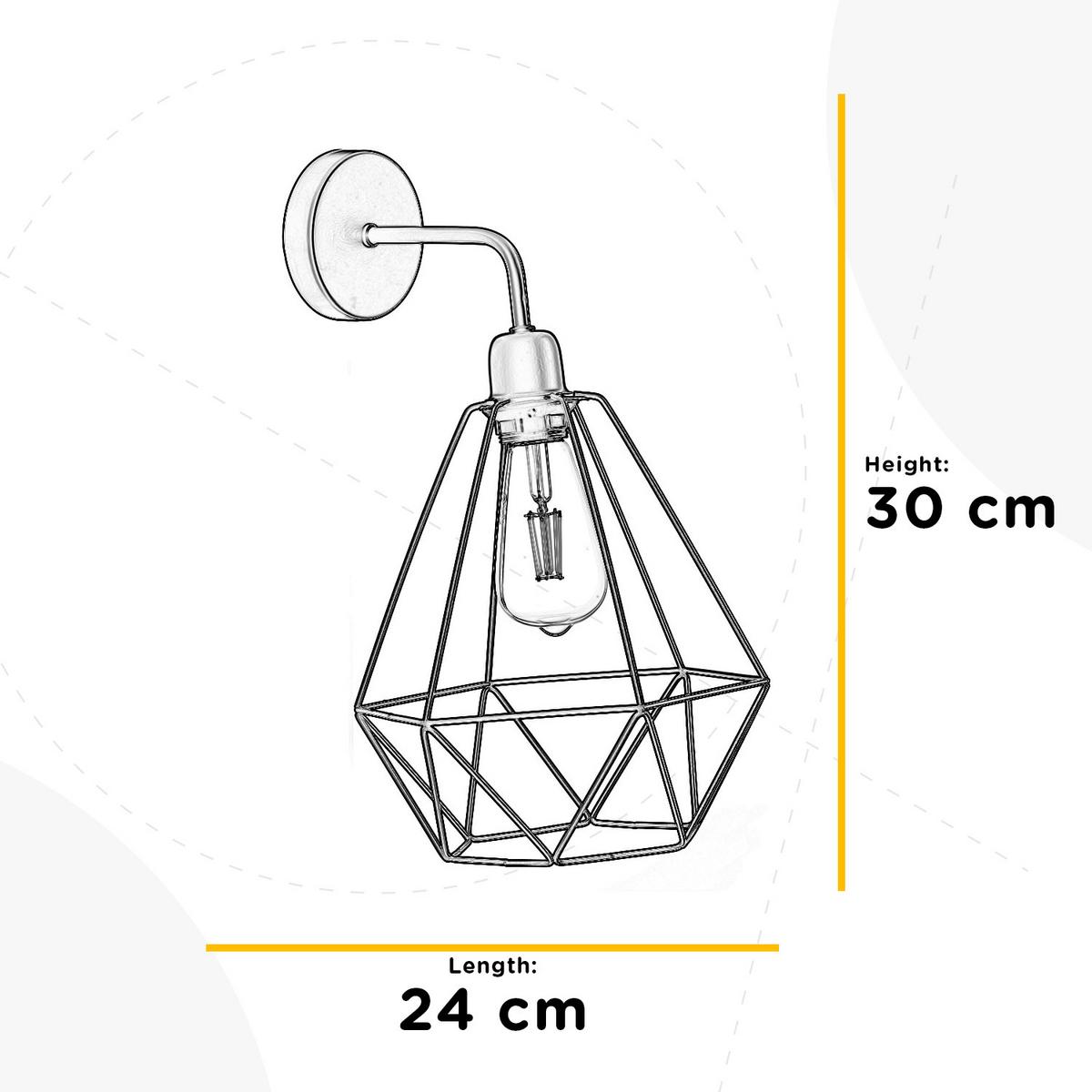 Wandleuchte 5016/Ap - Schwarz, Basics, Metall (24/24/30cm)