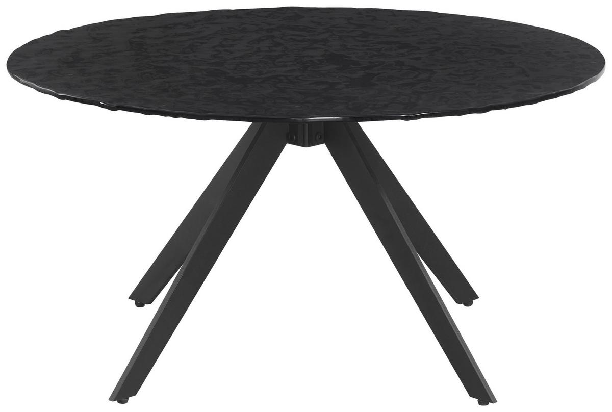 Sada stolíkov CONTI sklo bubble 70x38cm, 55x48cm - čierna, Modern, kov/sklo (70/55/38/48cm) - Mömax