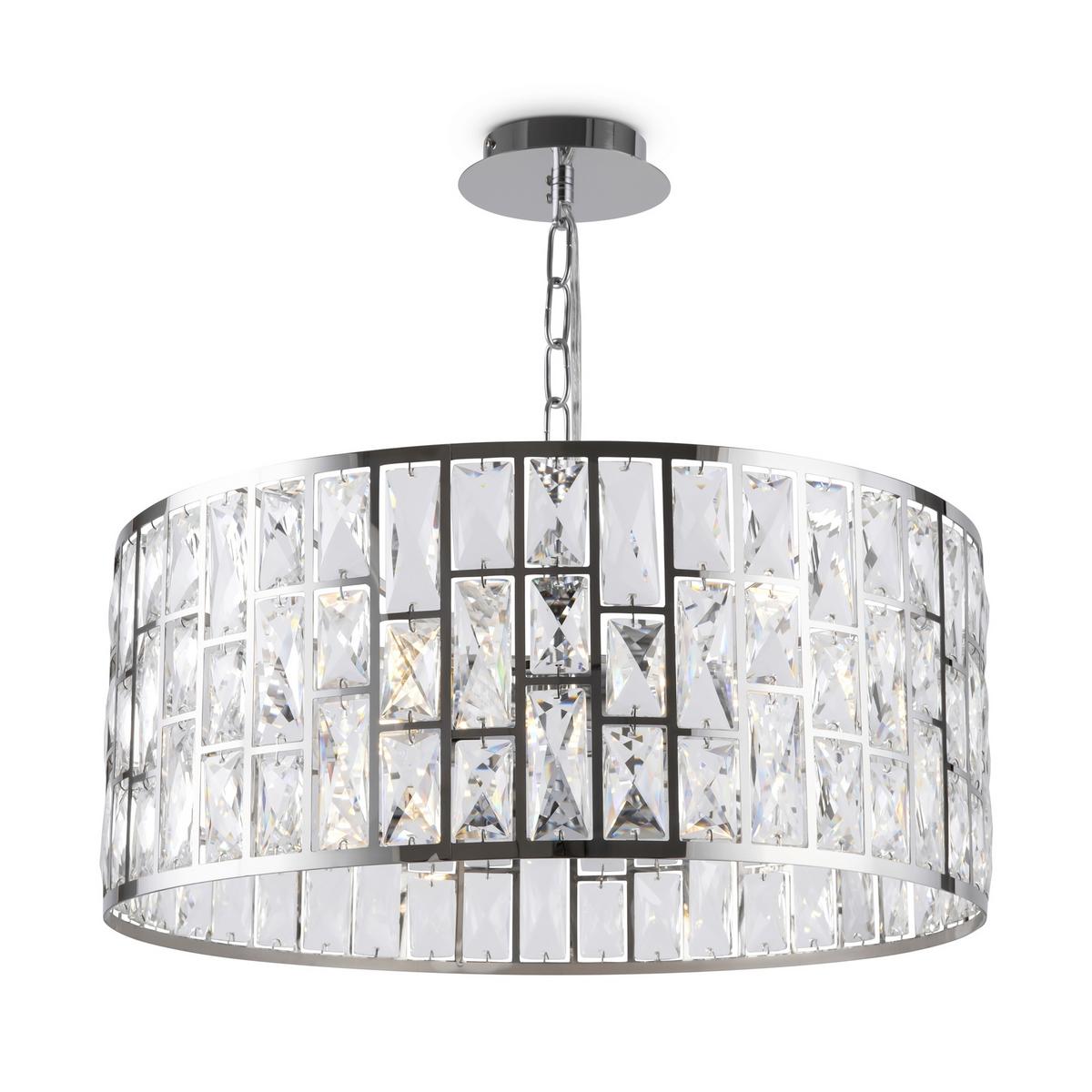 Kronleuchter Gelid - Chromfarben/Transparent, Trend, Glas/Metall (50/26.8cm) - MAYTONI