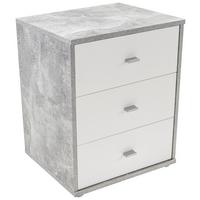 Éjjeliszekrény 4-You New - világosszürke/fehér, Konventionell, faalapú anyag (50/54,8/34,6cm)