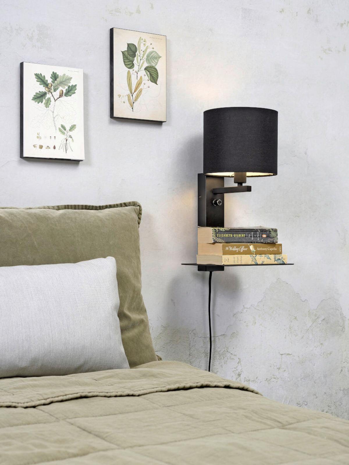 Wandleuchte Florence/Wm/B/1815/B - Schwarz, Trend (24/22/42cm) - It's about Romi